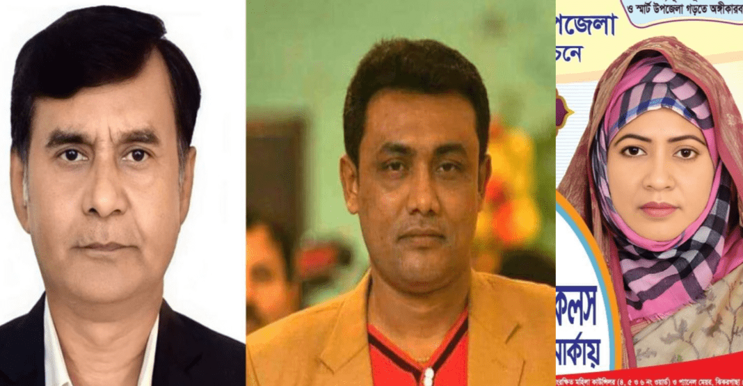 ঝিকরগাছায় মনিরুল চেয়ারম্যান, ইমরান ভাইস চেয়ারম্যান ও জেসমিন সুলতানা মহিলা ভাইস চেয়ারম্যান নির্বাচিত