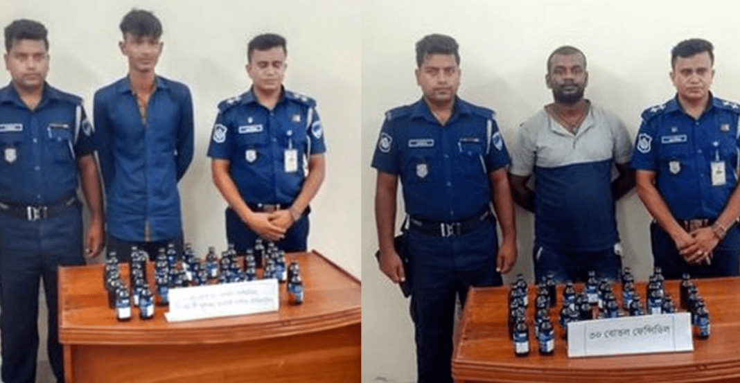 বেনাপোল পোর্ট থানার অভিযানে ৭০ বোতল ফেন্সিডিলসহ ৪ জন গ্রেফতার